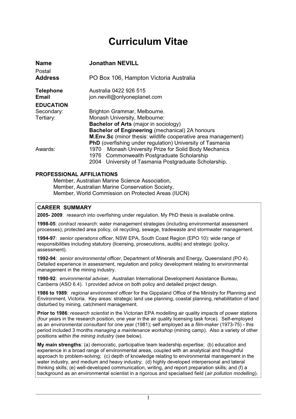 Curriculum Vitae s13