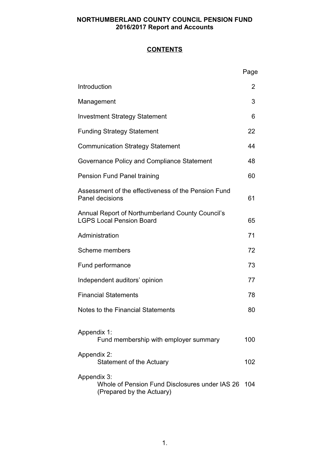 Northumberland County Council Pension Fund