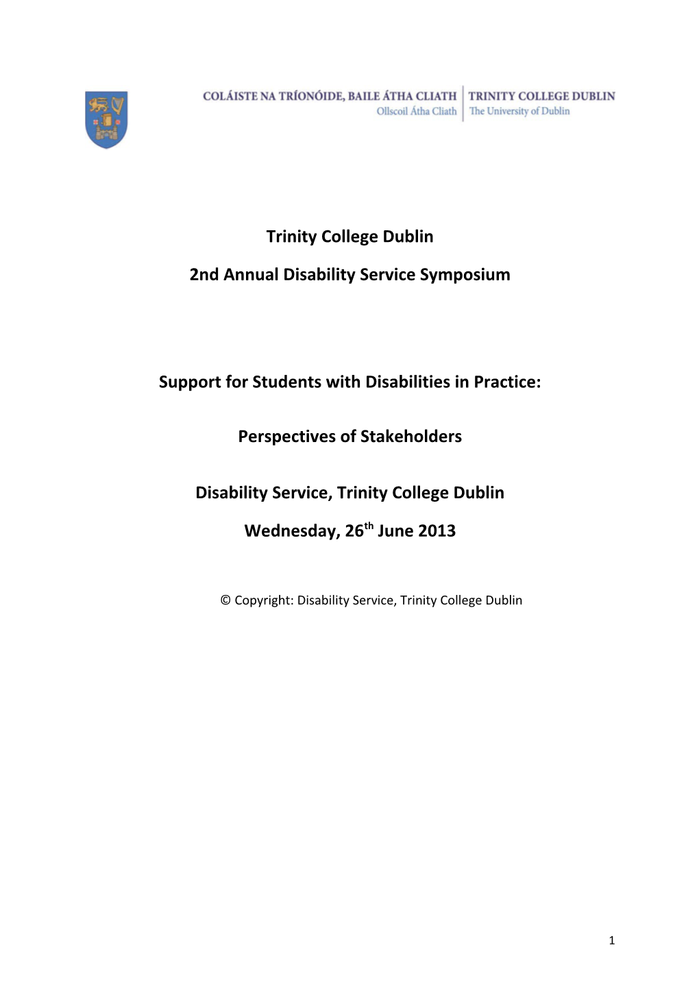 2Nd Annual Disability Service Symposium