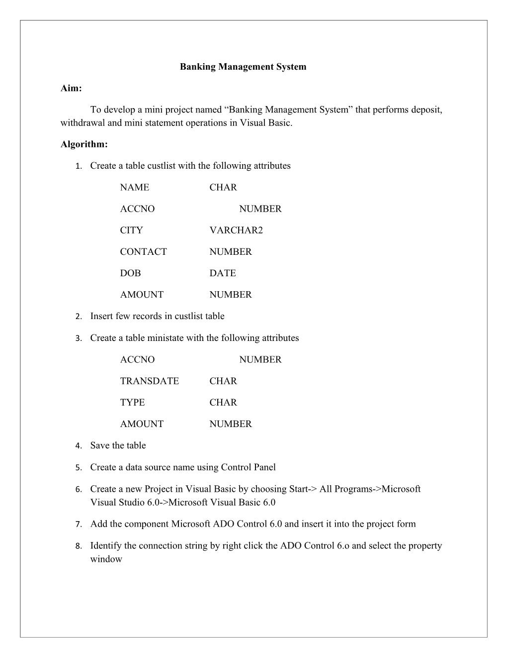 Banking Management System