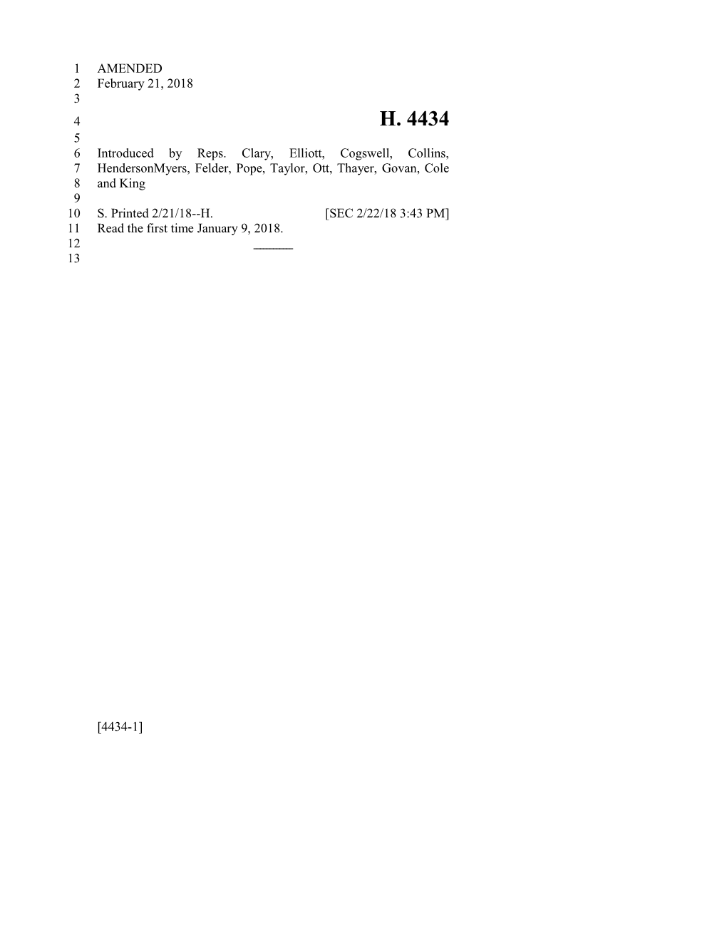 2017-2018 Bill 4434 Text of Previous Version (Feb. 22, 2018) - South Carolina Legislature Online