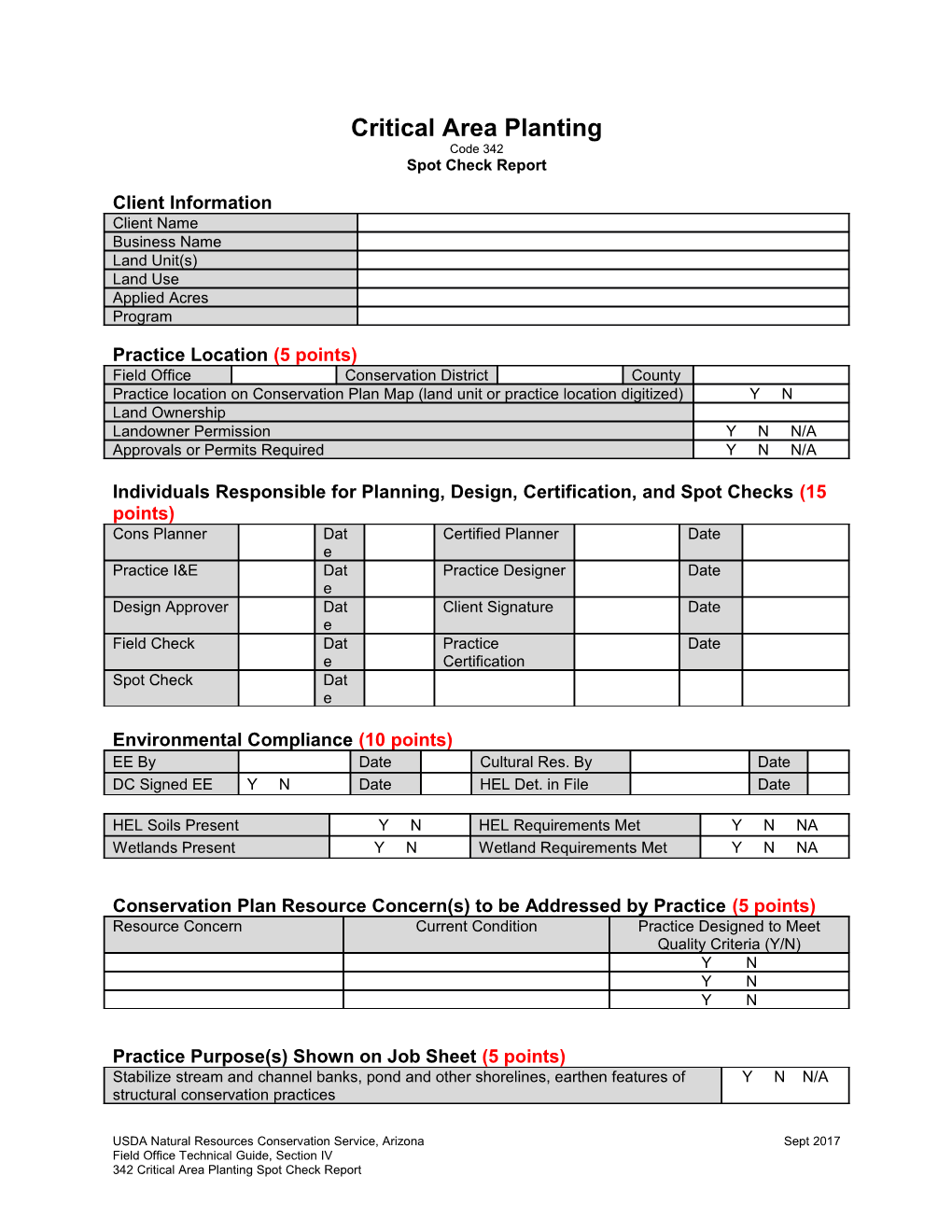 Critical Area Planting