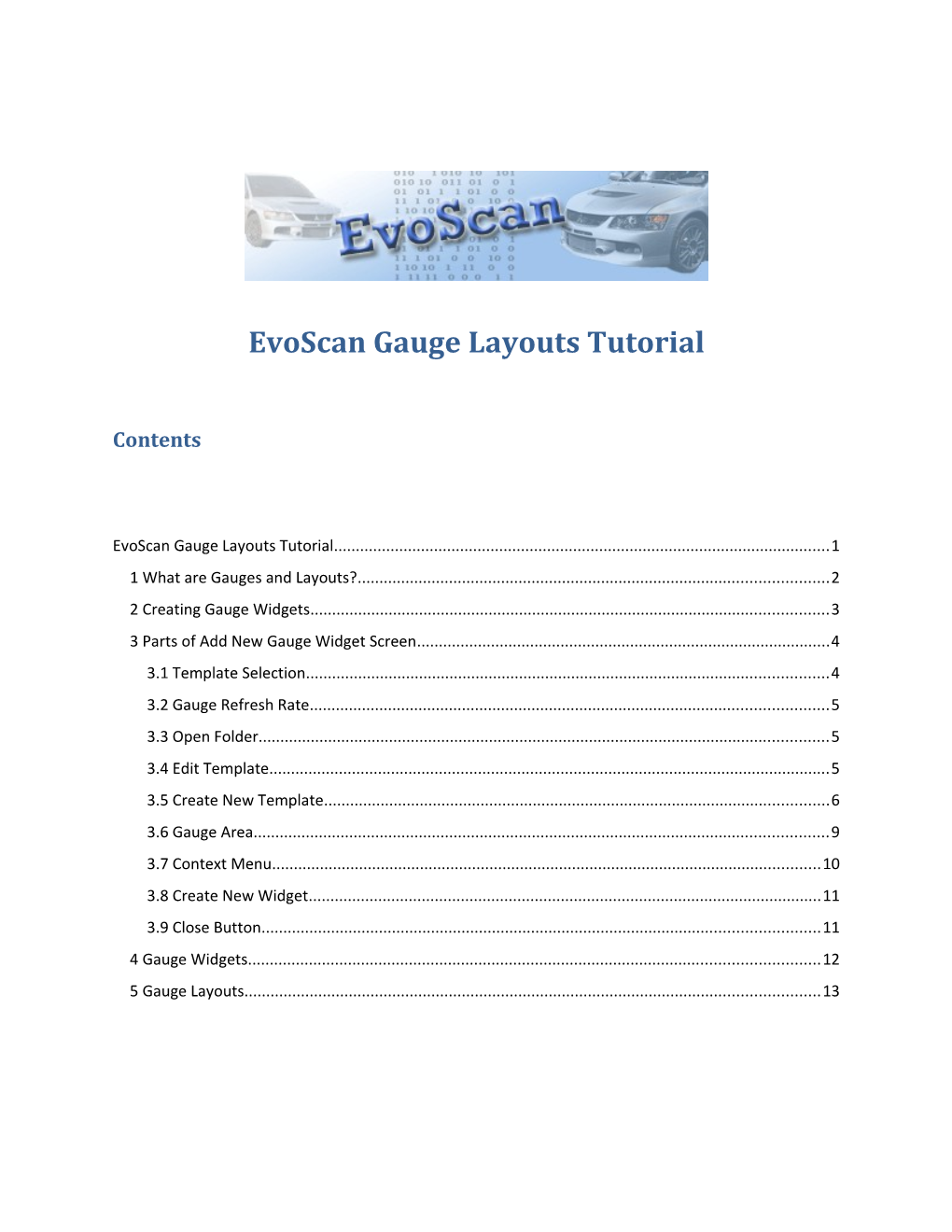 Evoscan Gauge Layouts Tutorial