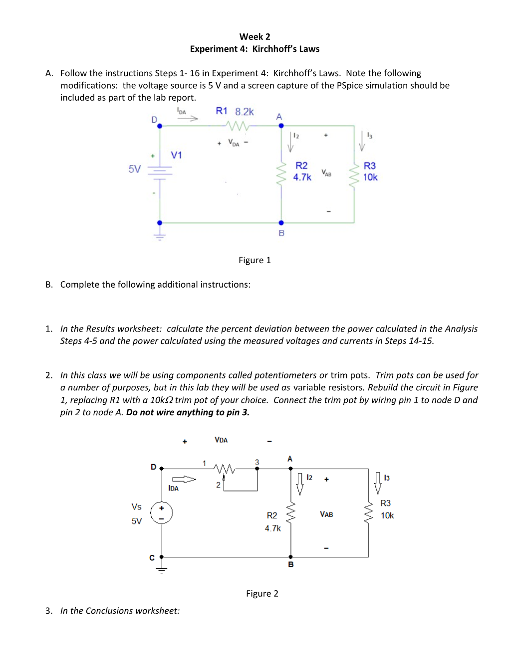 Experiment 4: Kirchhoff S Laws