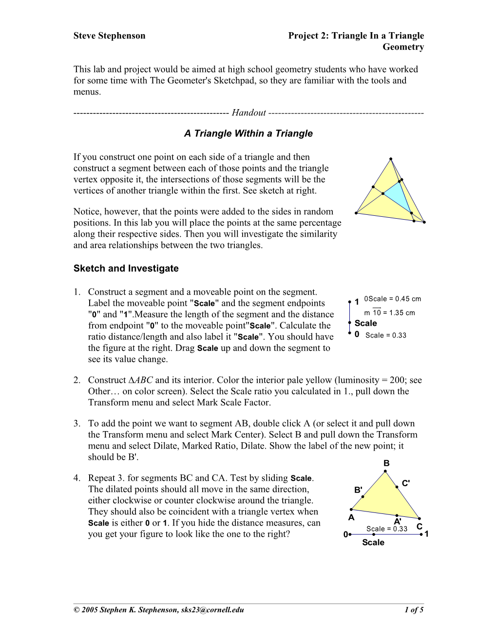 Project 2: Triangle in a Triangle