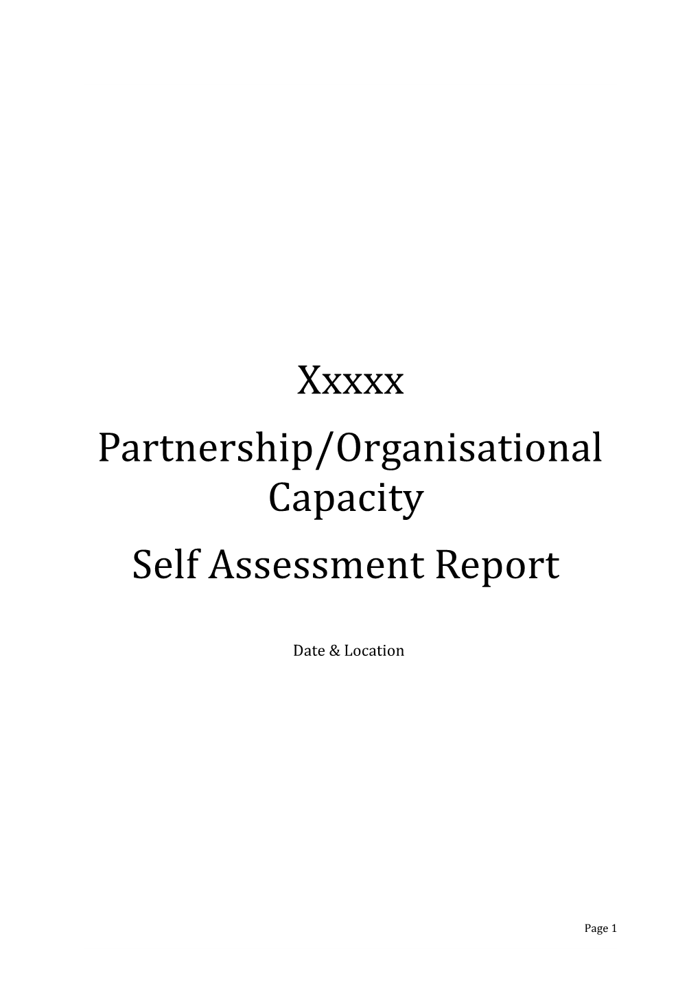 Partnership/Organisational Capacity