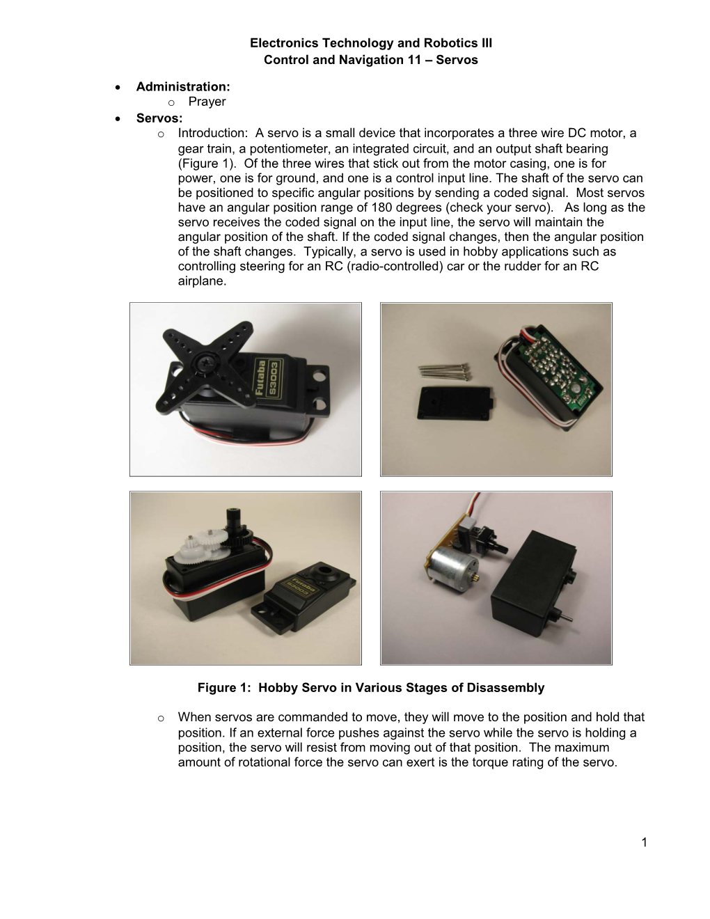 Electronics Technology and Robotics III