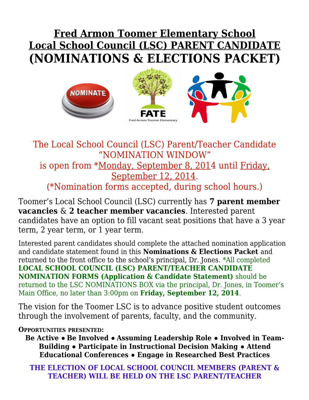 Local School Council (LSC) PARENT CANDIDATE