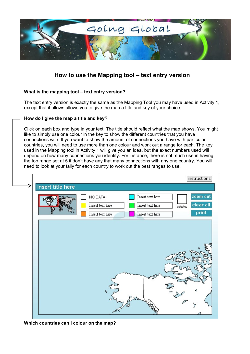 How to Use the Mapping Tool Text Entry Version