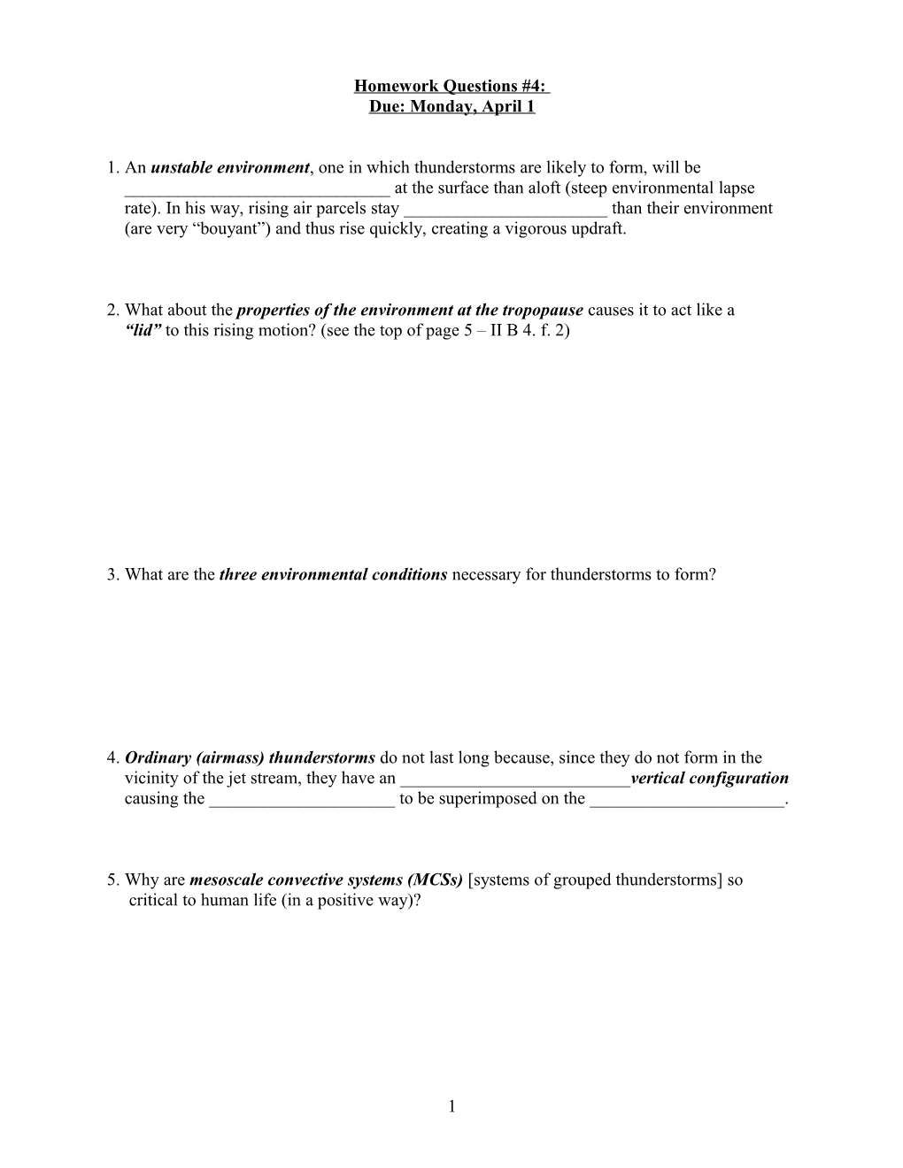 Homework #1: Fundamental Concepts