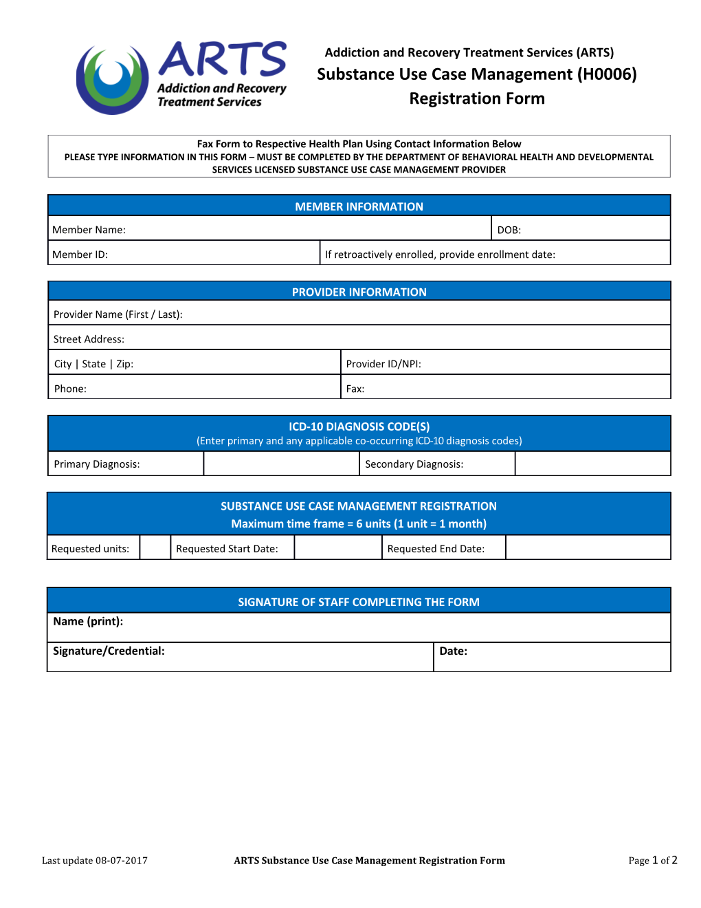 Substance Use Case Management (H0006)