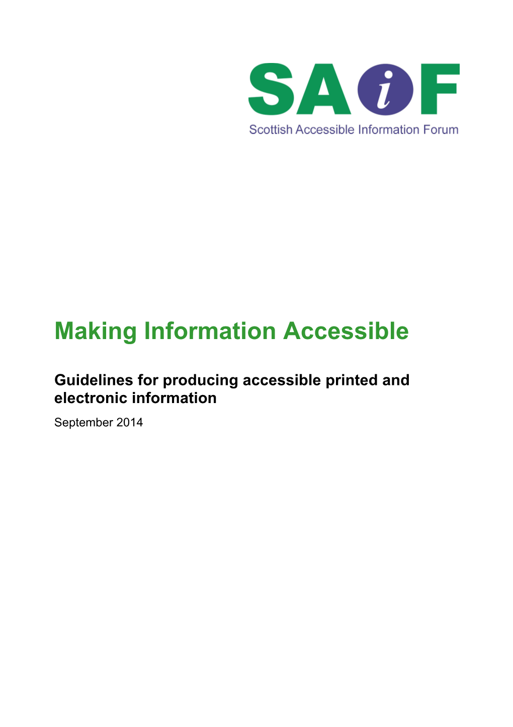 Making Information Accessible