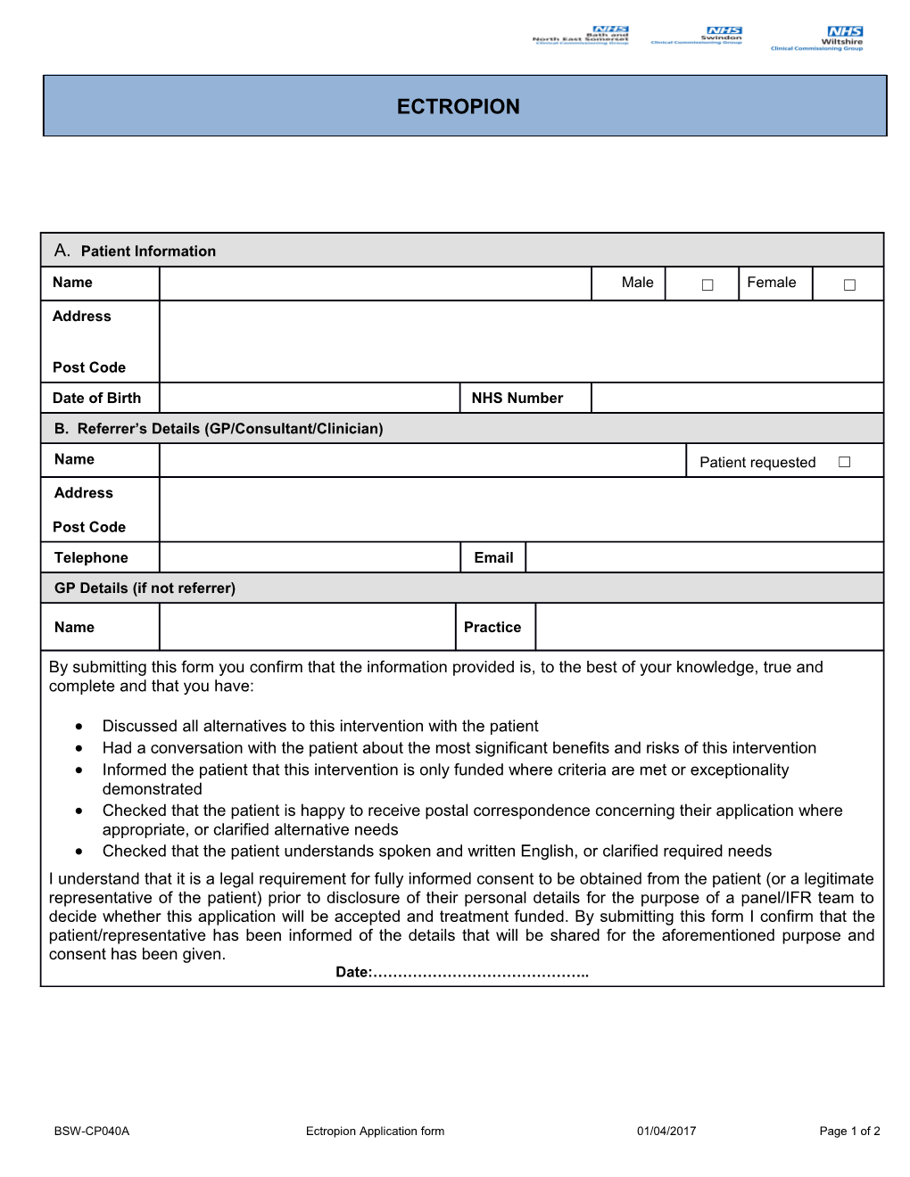 Application for Prior Approval for Funding for Abdominoplasty and Removal of Loose Skin s2