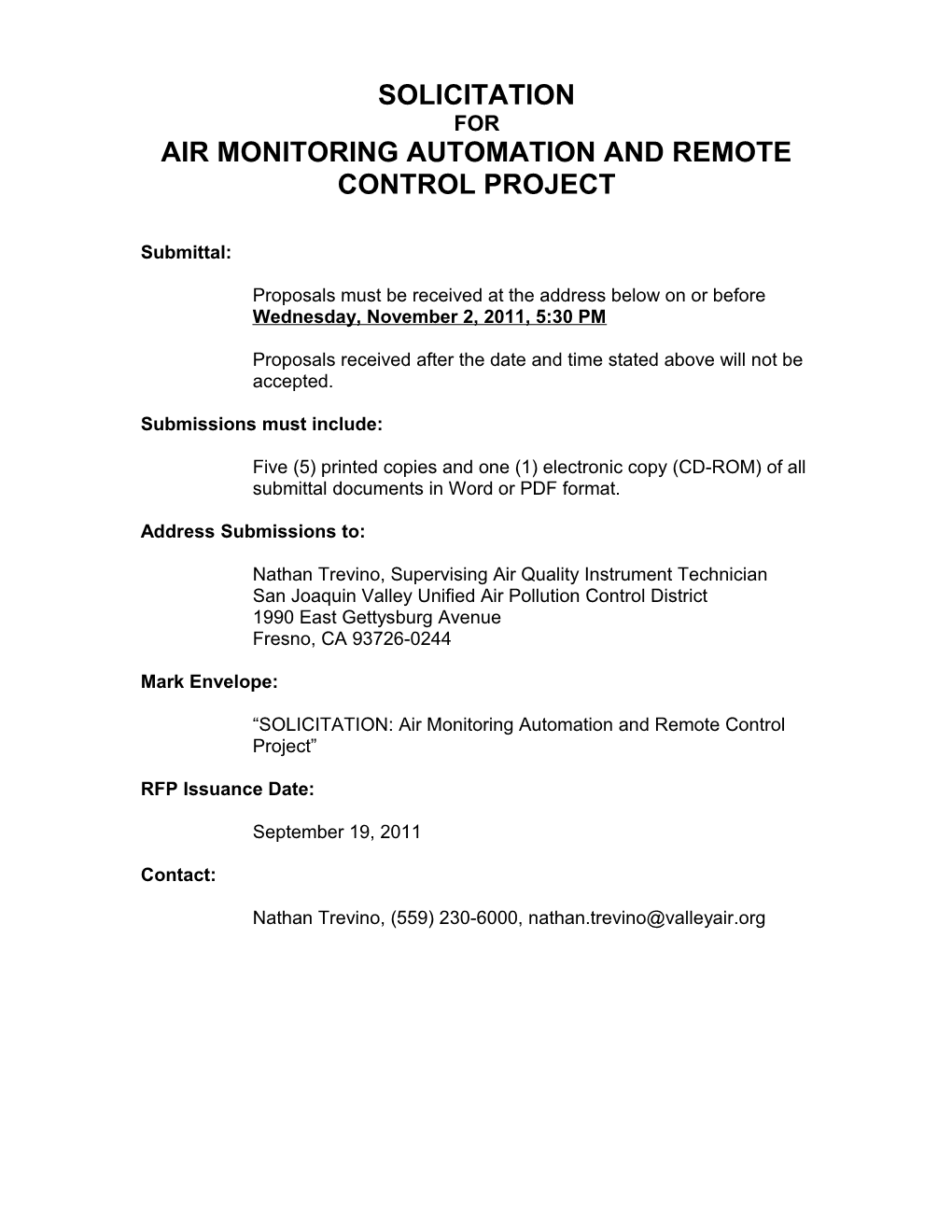 Air Monitoring Automation and Remote Control Project