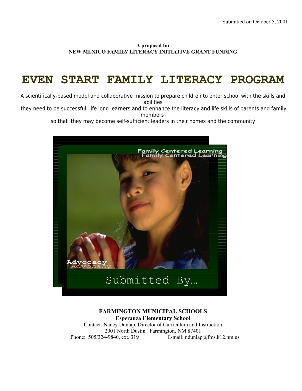 New Mexico Family Literacy Initiative Grant Funding