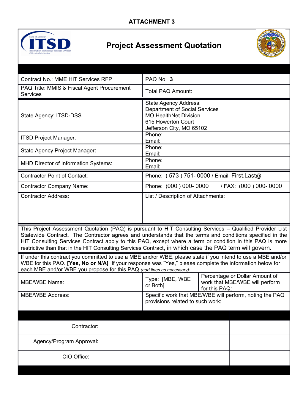 MMIS Procurement Services