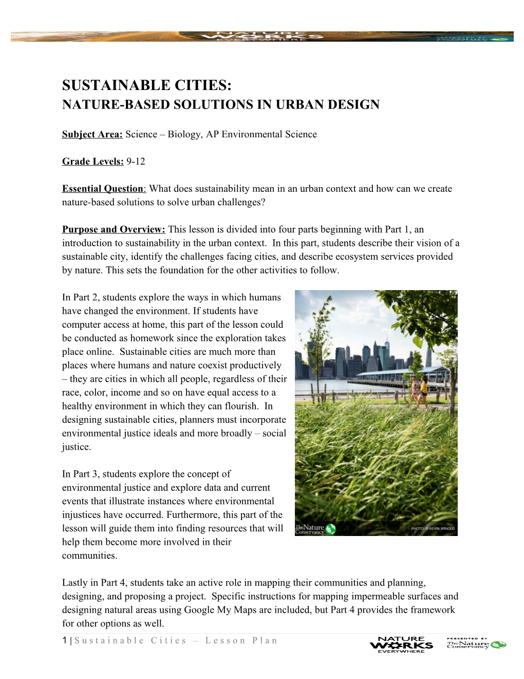 Nature-Based Solutions in Urban Design