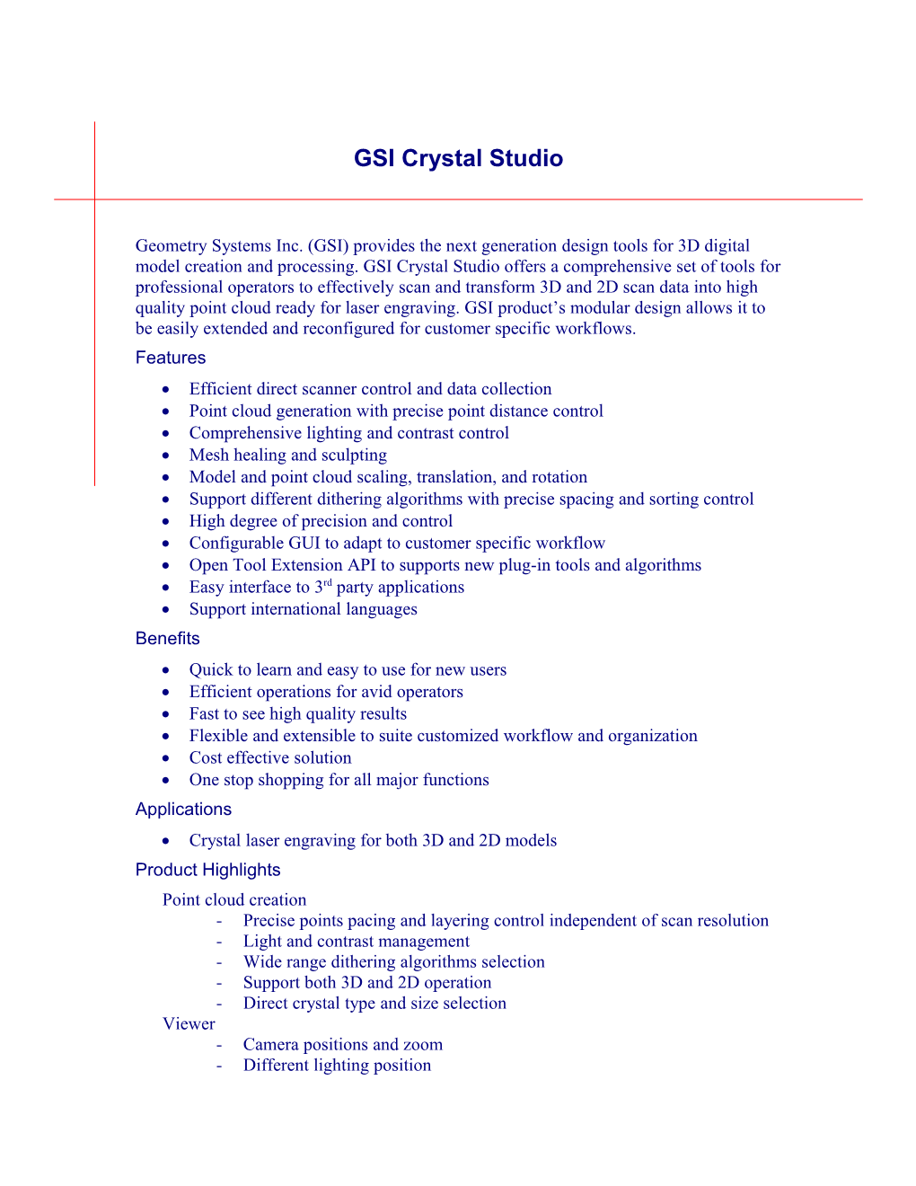 GSI Crystal Studio