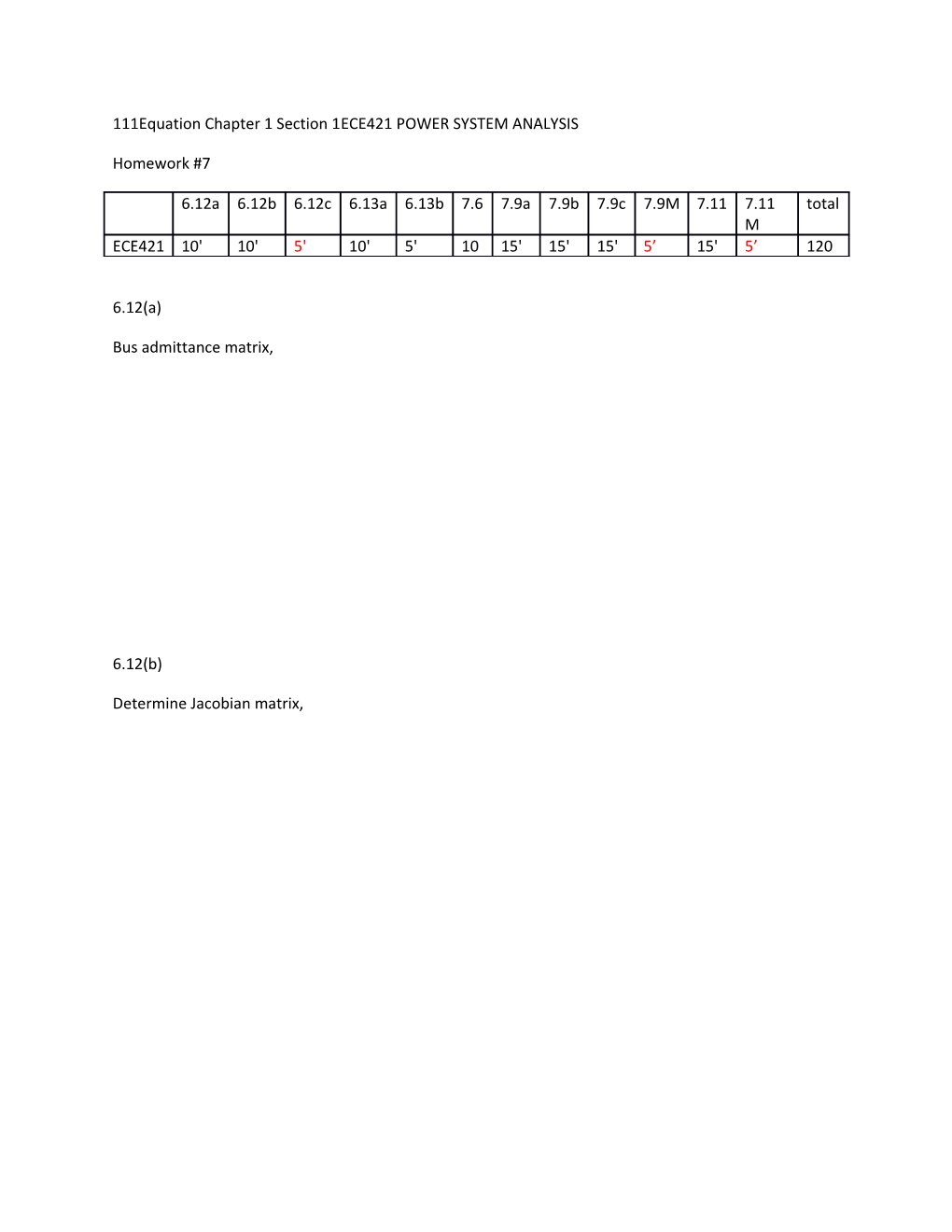 Ece421power System Analysis