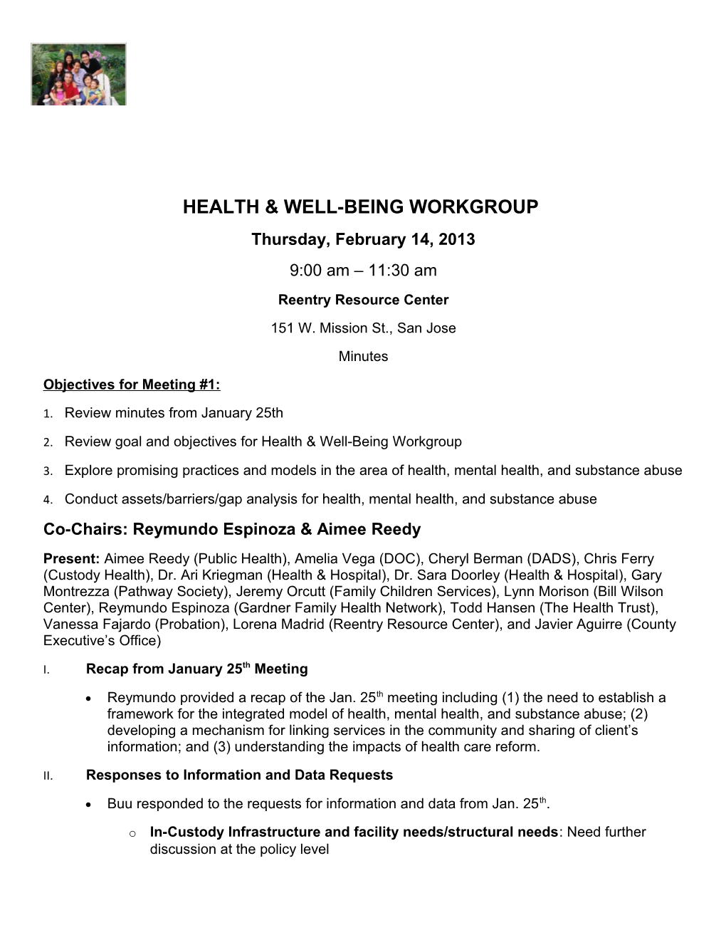 Health & Well-Being Workgroup