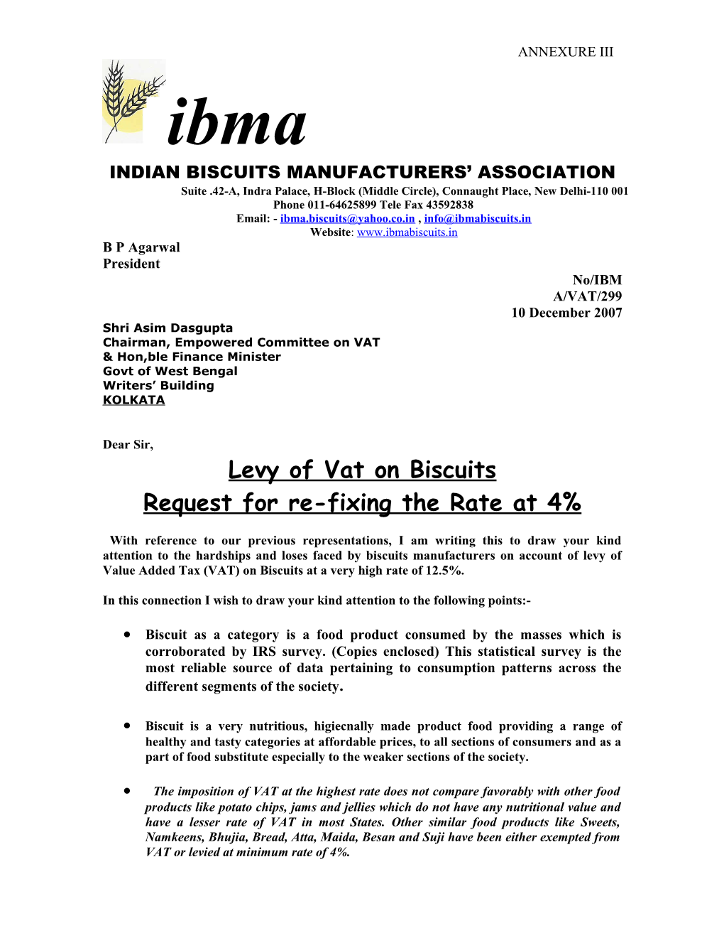 Indian Biscuits Manufacturers Association