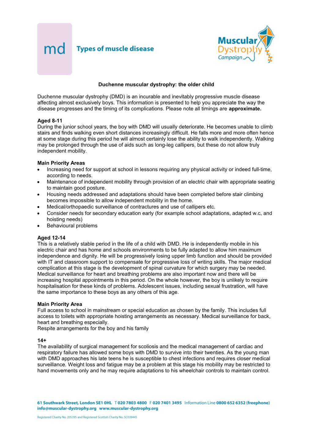 Duchenne Muscular Dystrophy: the Older Child