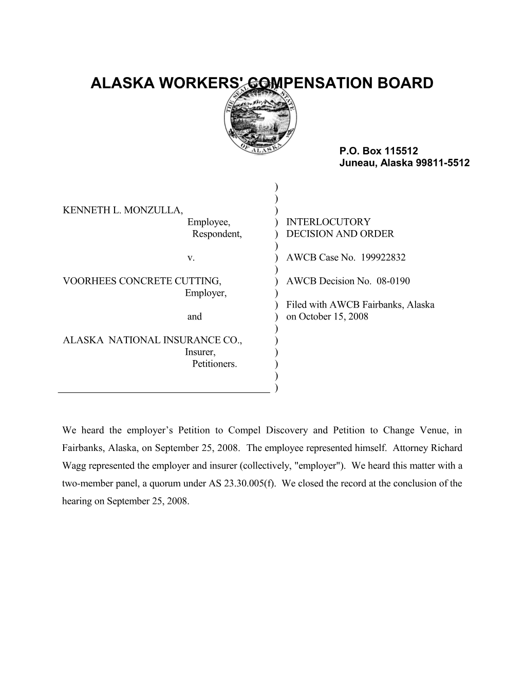 Alaska Workers' Compensation Board s8
