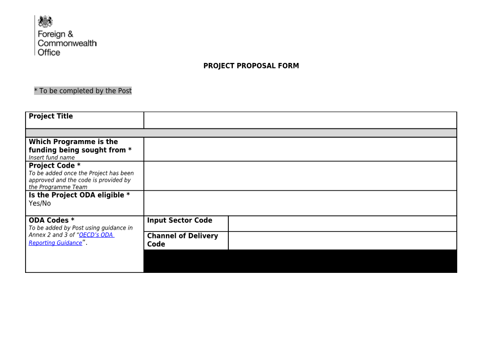 New Project Proposal Form April 16