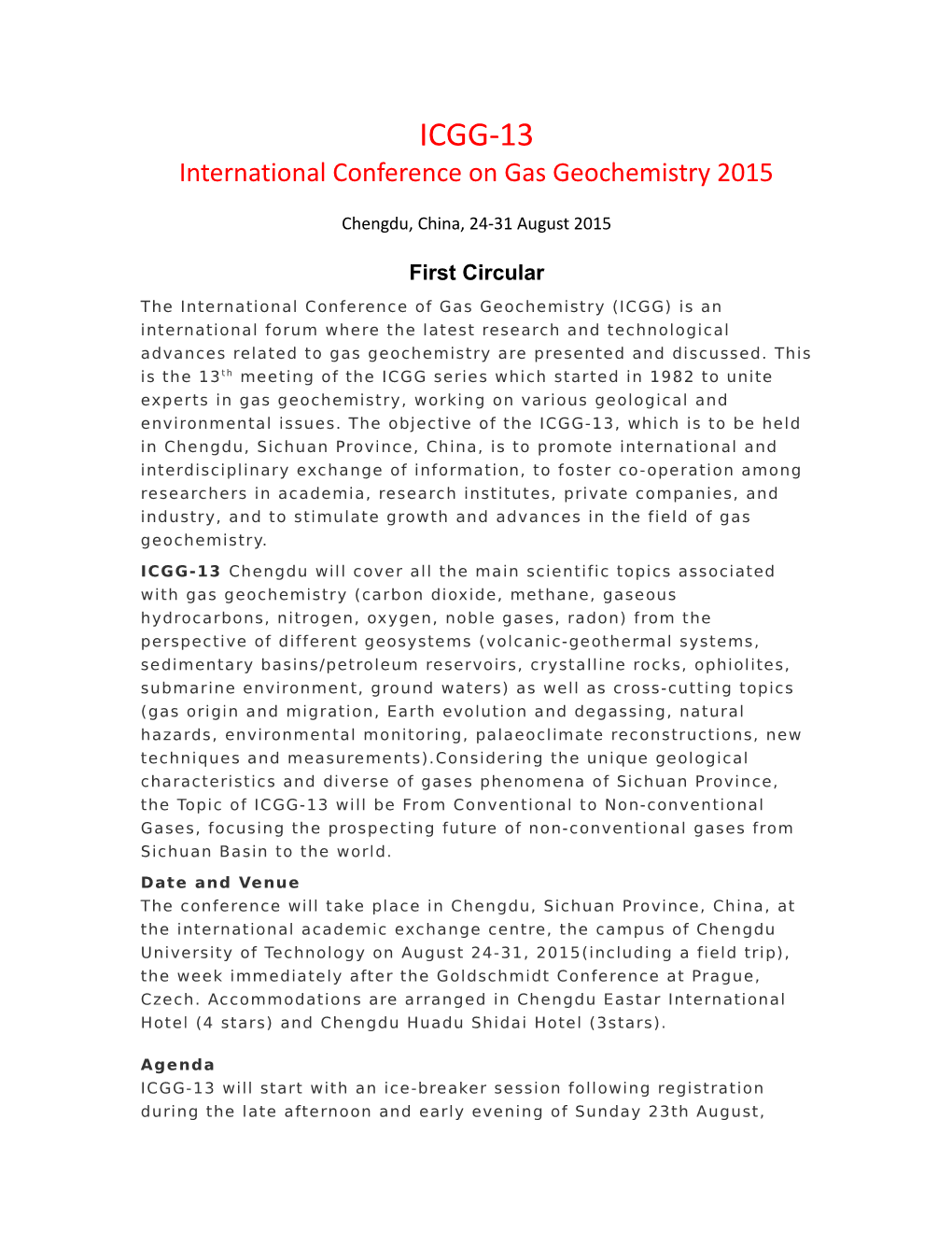 International Conference on Gas Geochemistry 2015