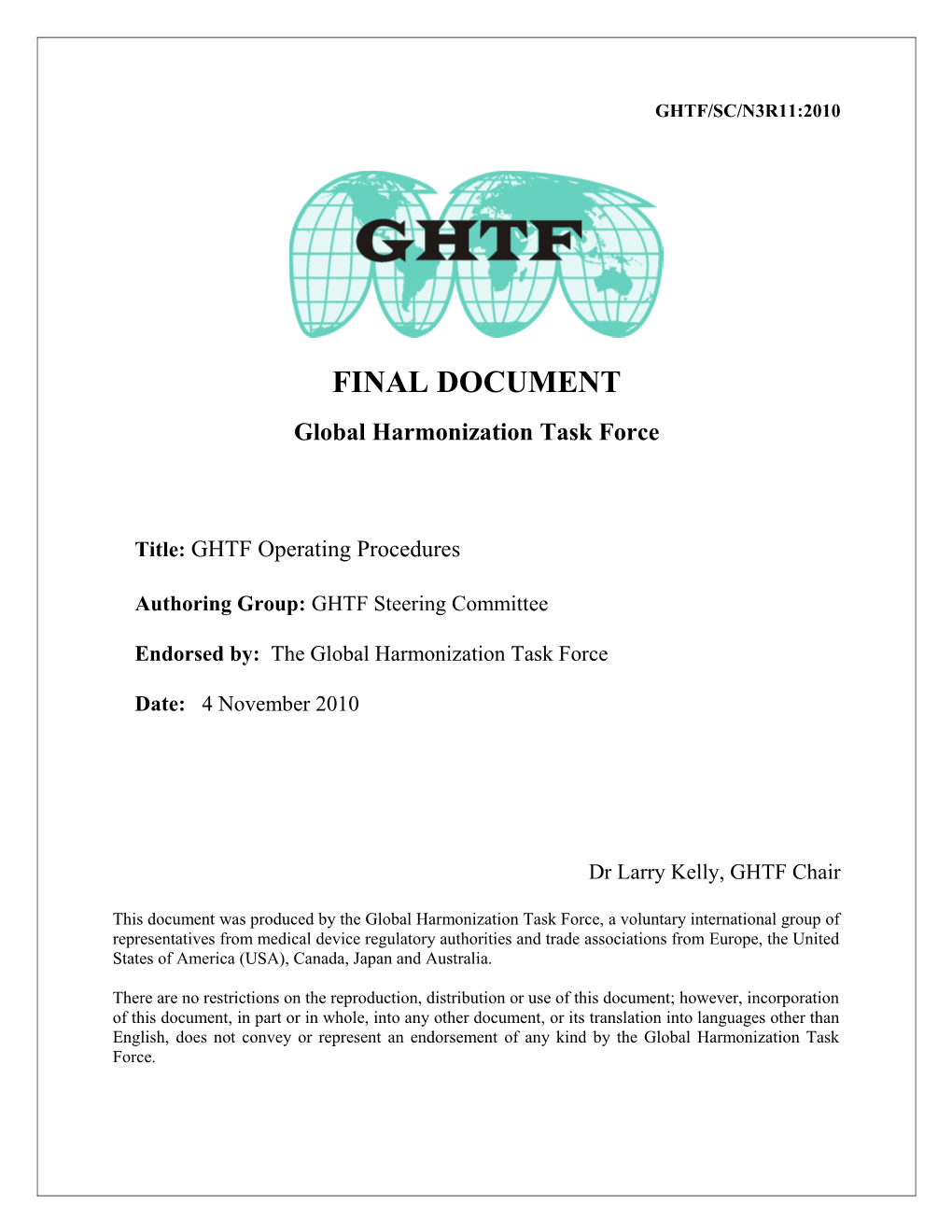 GHTF Operating Procedures