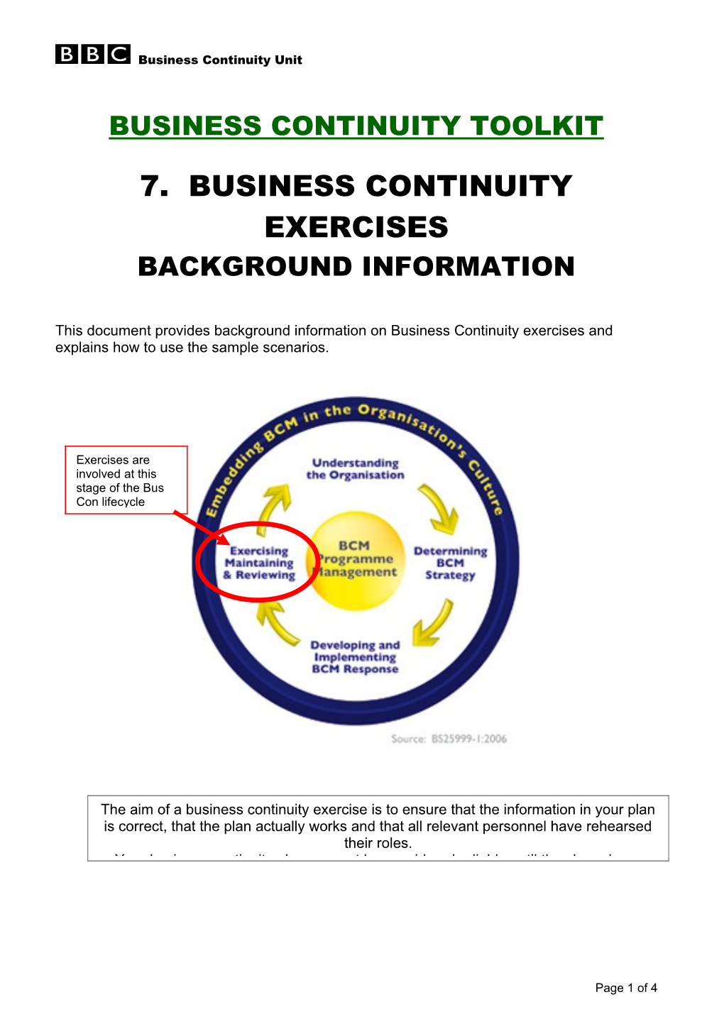Journalism Group Business Continuity Plan Summary CONFIDENTIAL
