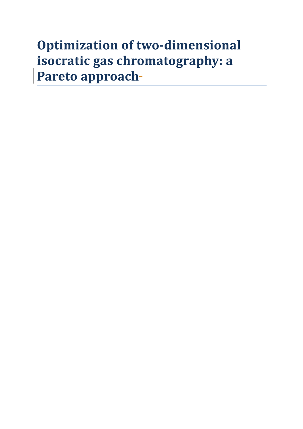 2.1. Description of the Peak-Capacity Model for Two-Dimensional Chromatography. 35