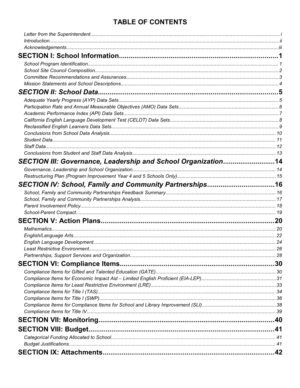 Proposed Title I Reports