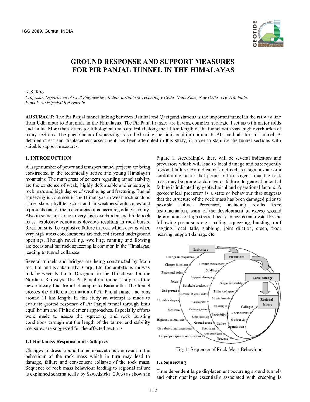 Ground Response and Support Measures for Pir Panjal Tunnel in the Himalayas