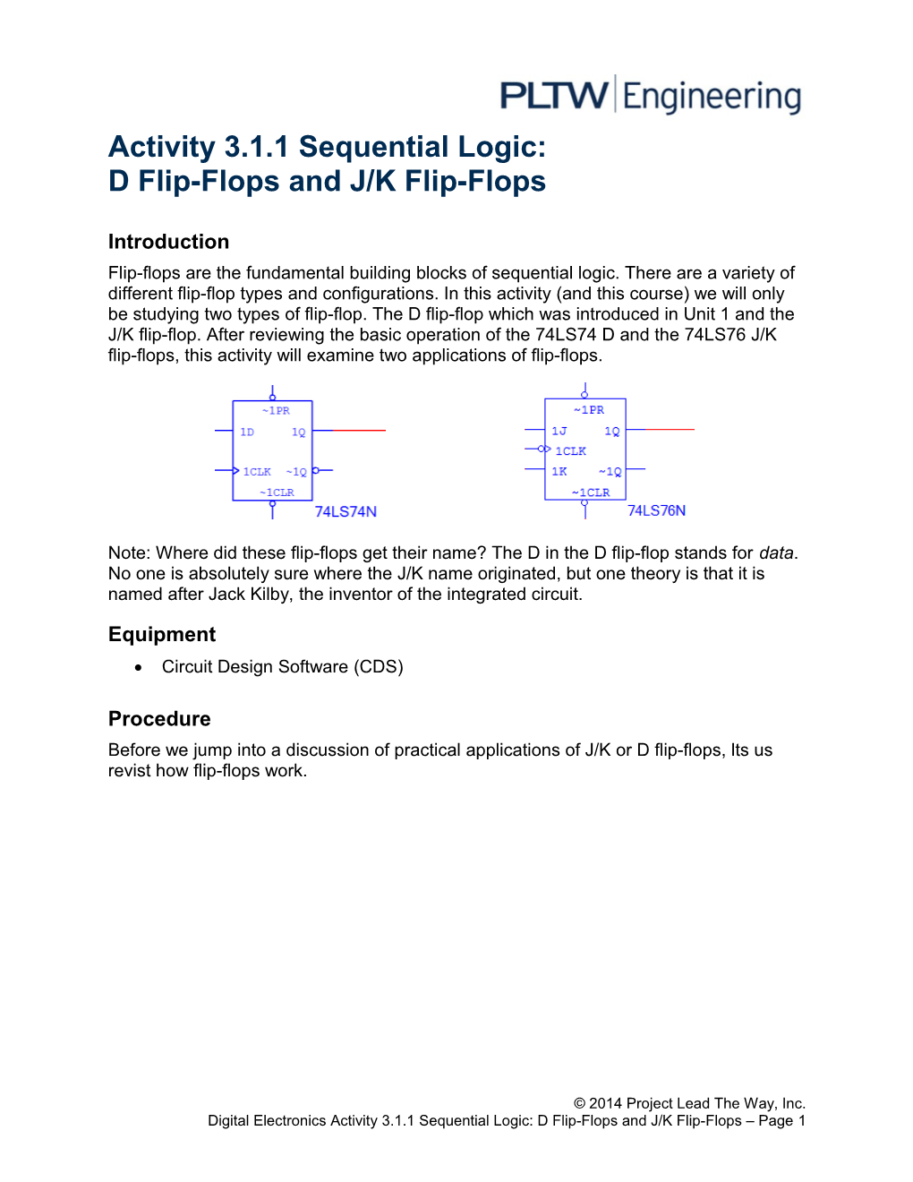 1.3.1.A Introduction to Flip Flops