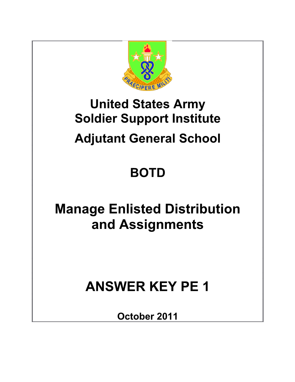 Manage Enlisted Distribution and Assignments
