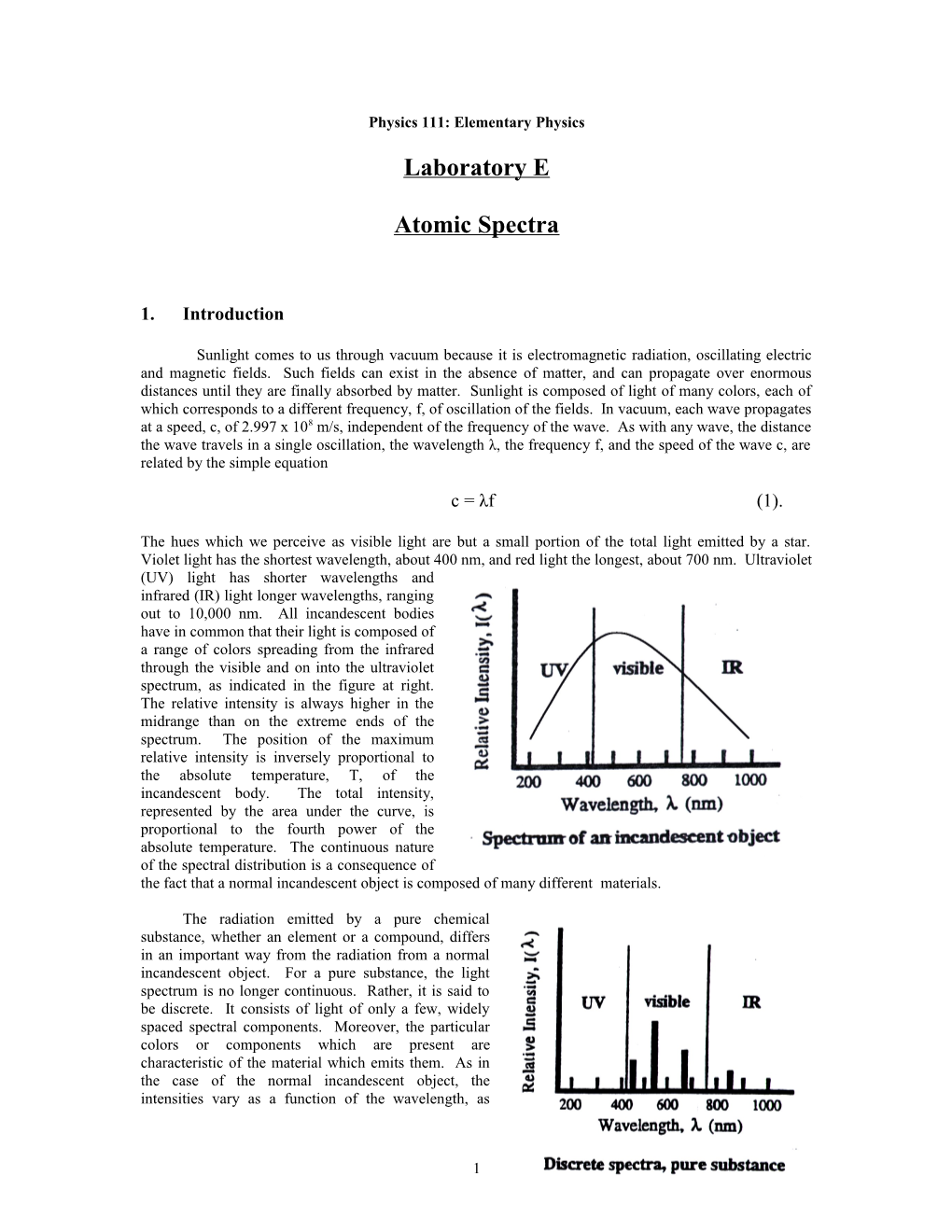 Physics 111 Elementary Physics s1