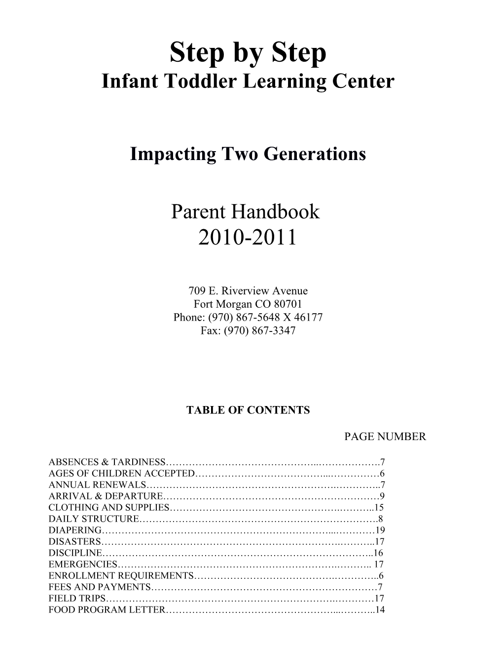 Table of Contents s130