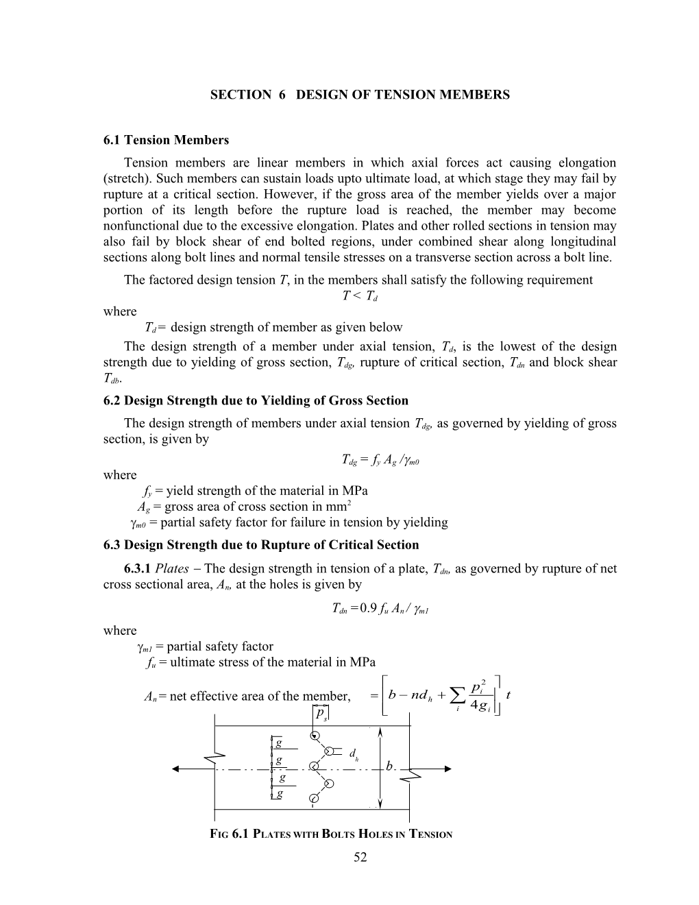 Section 6 Design of Tension Members