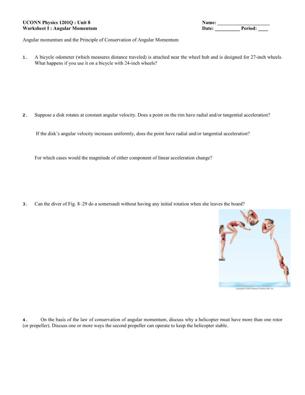 Collisions & Cm Worksheet