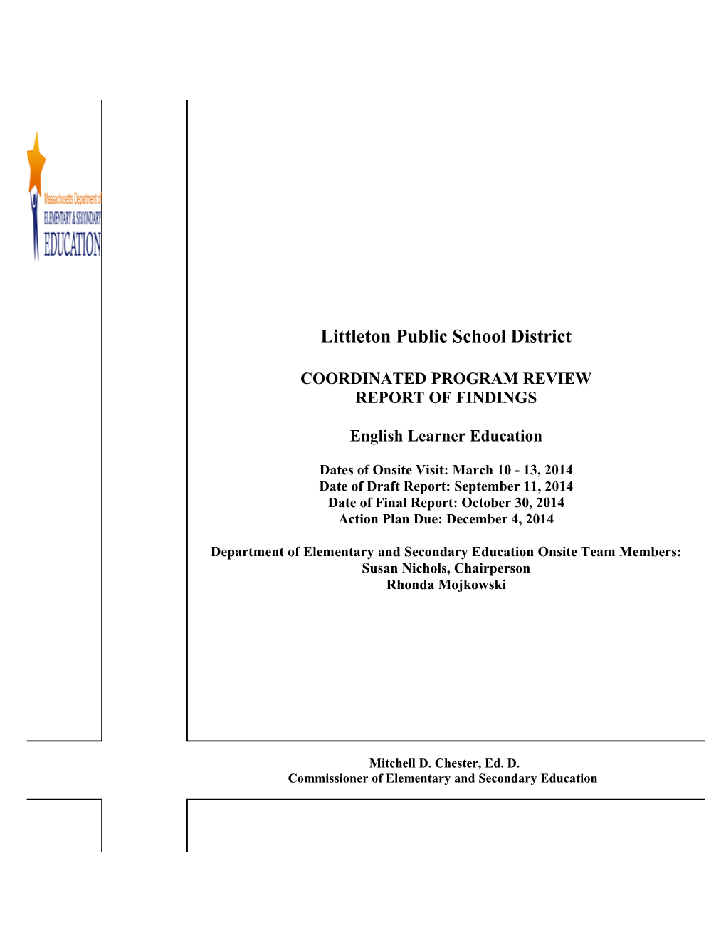 Littleton PS CPR Final Report 2013-14