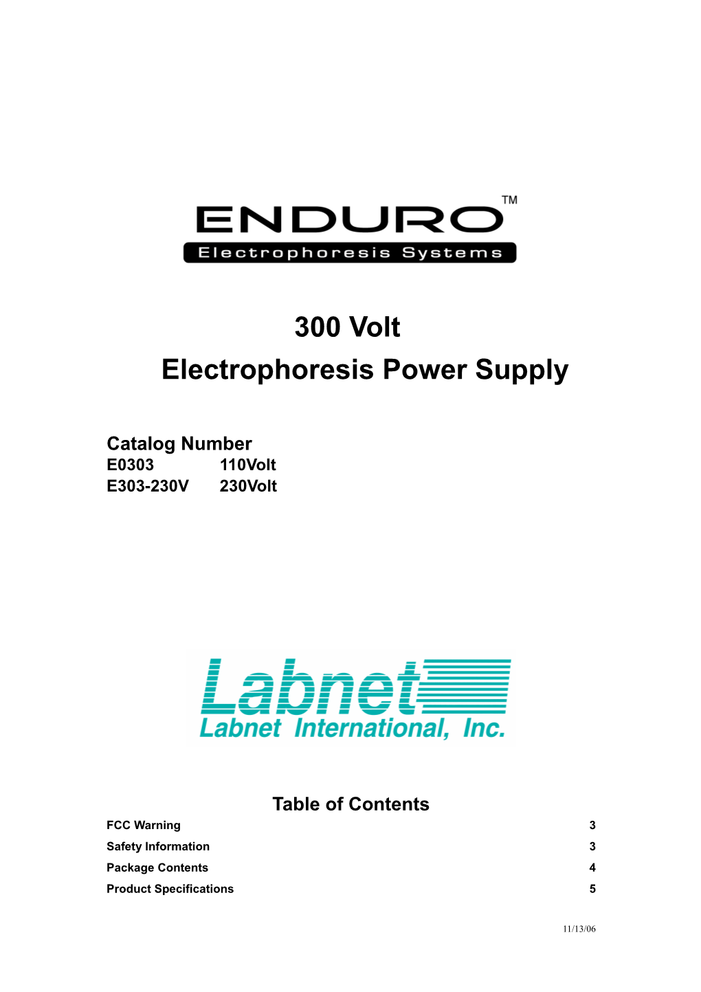 Electrophoresis Power Supply