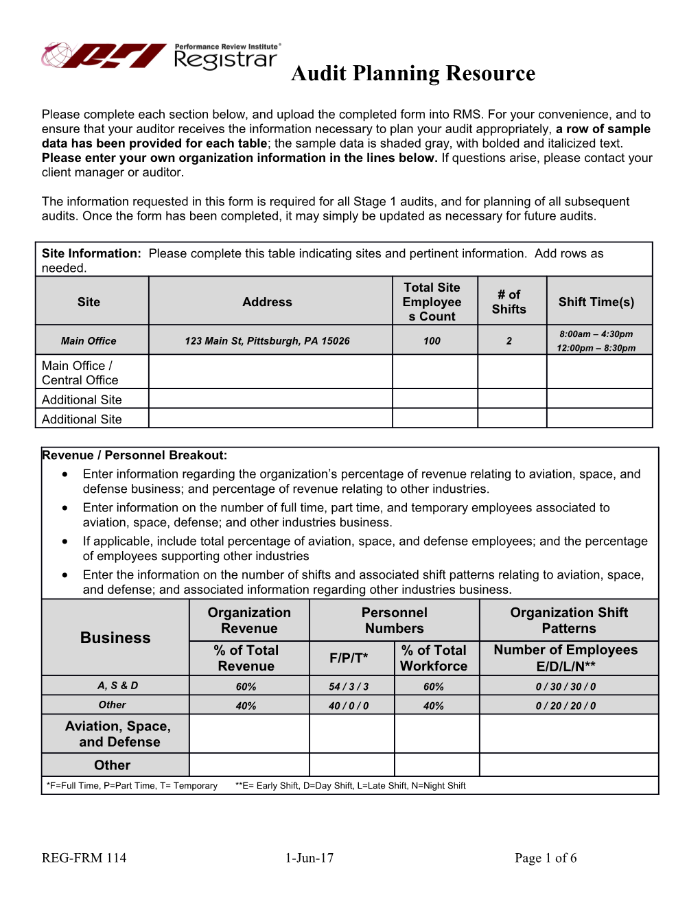 Audit Planning Resource