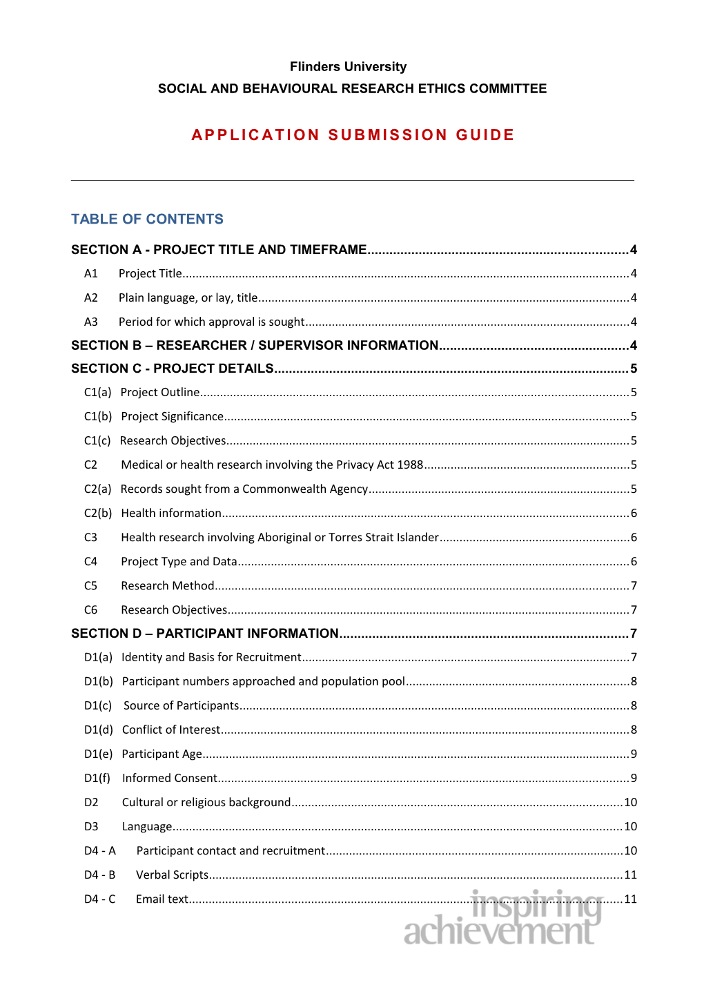 Social and Behavioural Research Ethics Committee