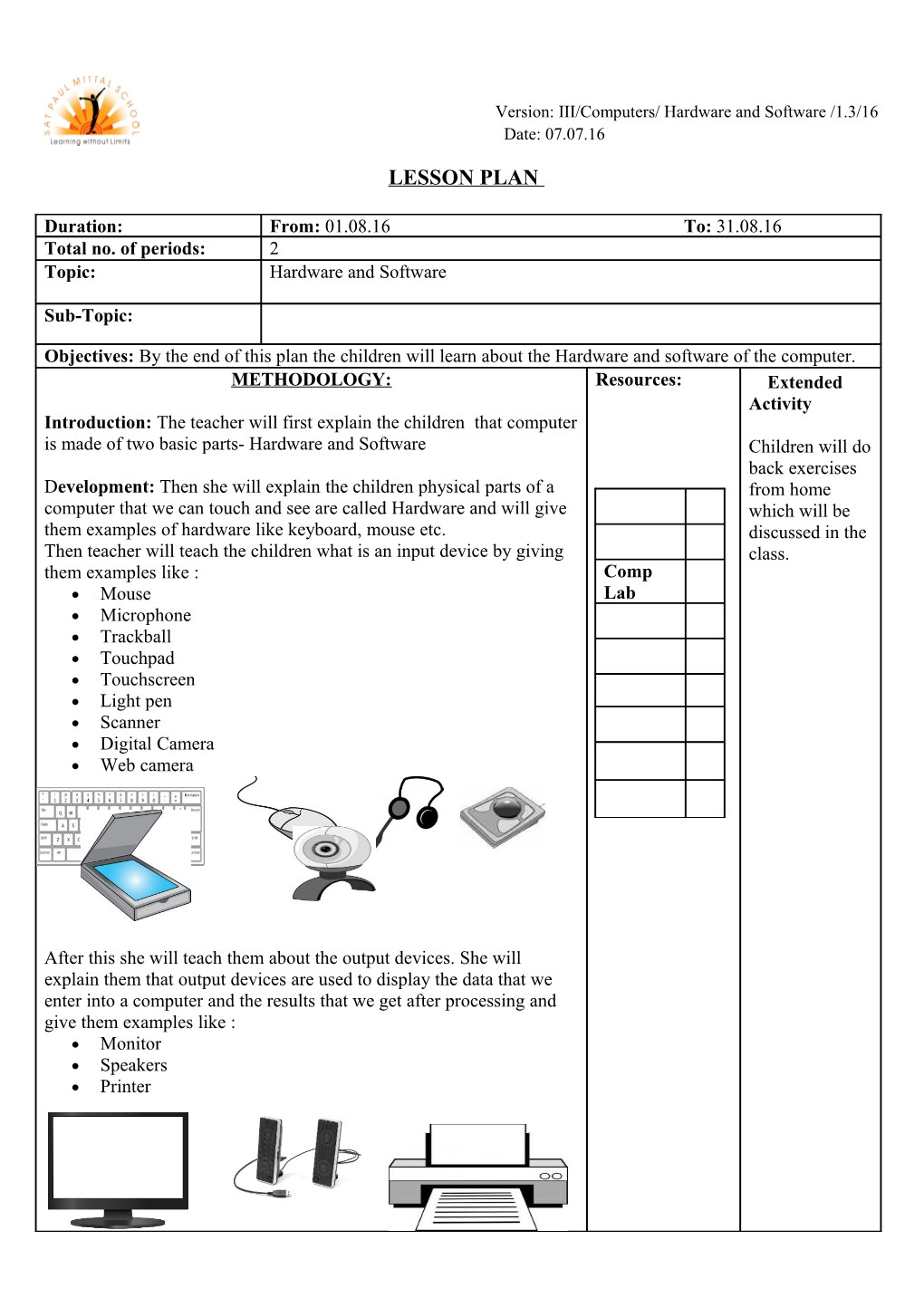 Version: III/Computers/ Hardware and Software /1.3/16