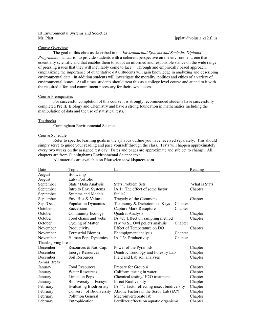 AP Environmental Science s10