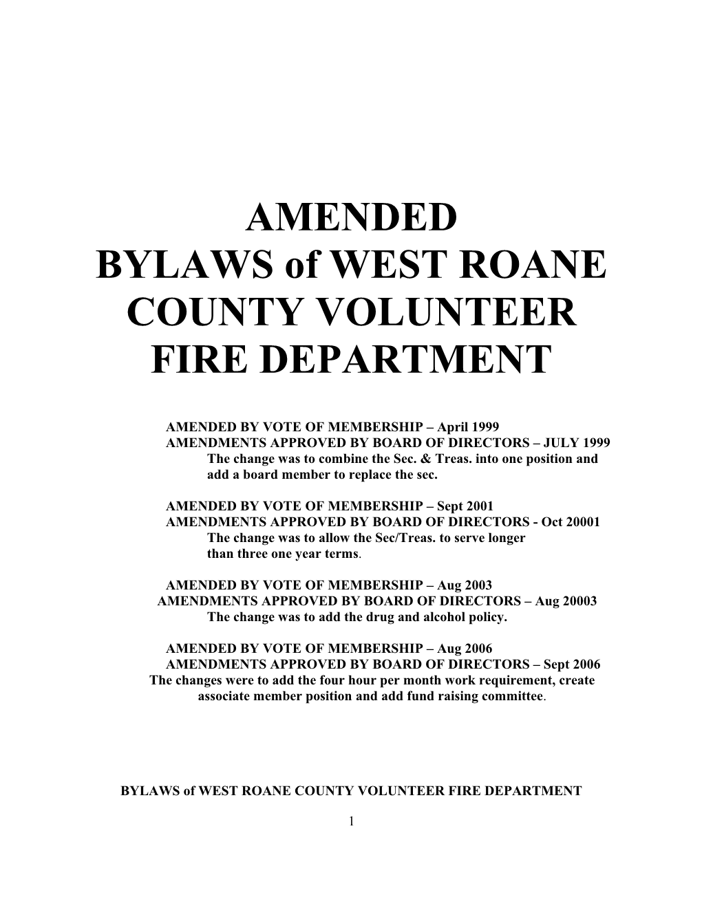 Amended Bylaws of The