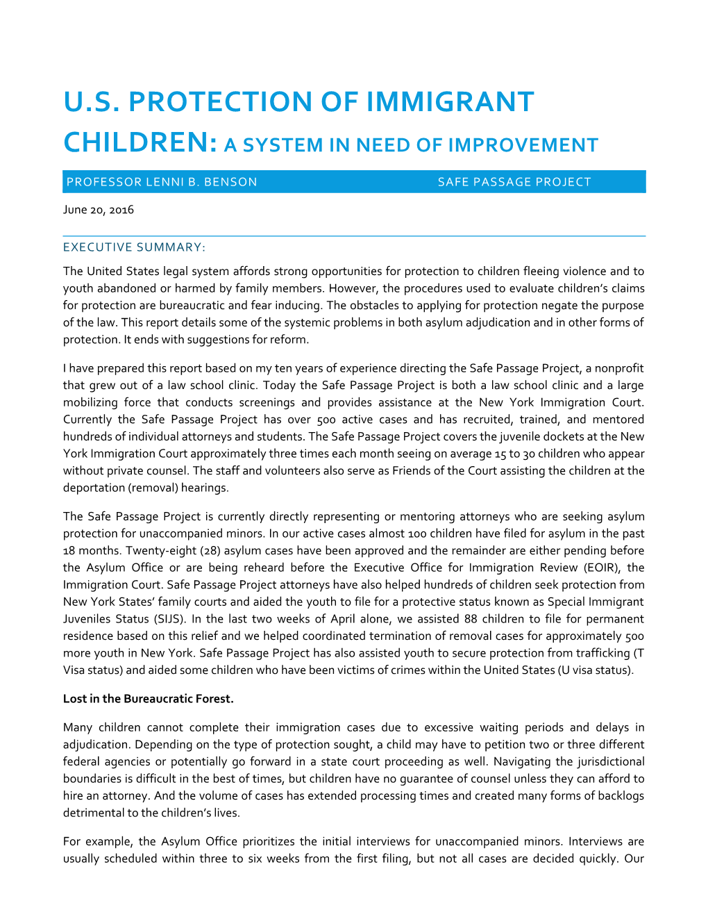 U.S. Child Protection: a System in Need of Improvement