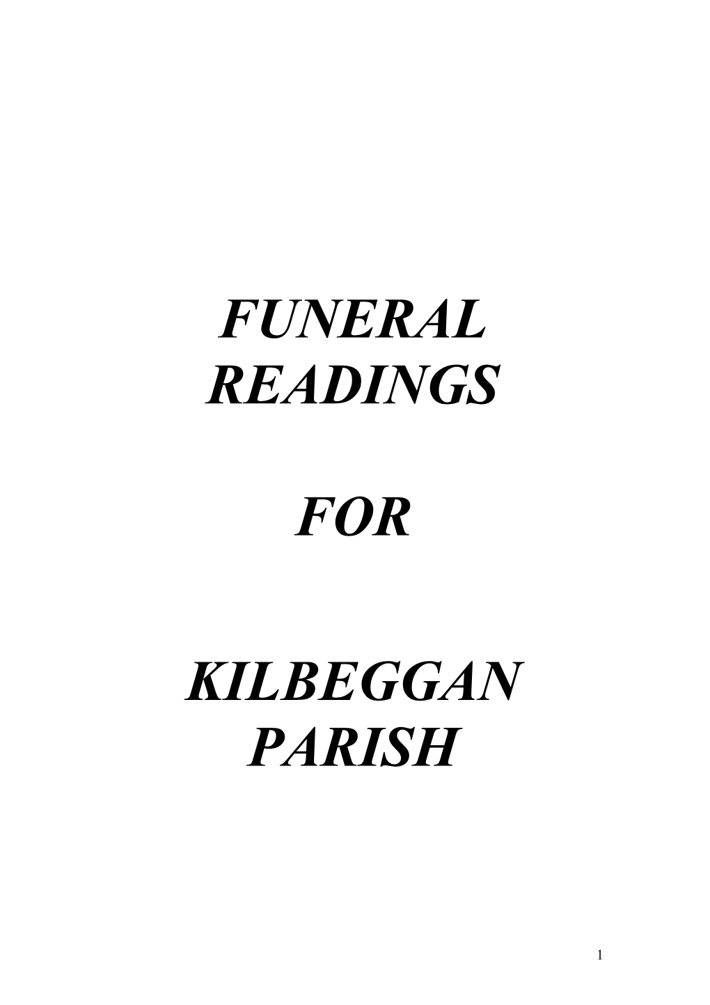 Funeral Readings