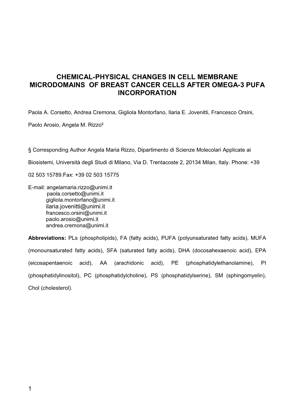 N-3PUFA: ROLE and MODE of ACTION in REDUCTION of BREAST CANCER